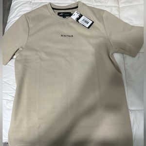 MAUVAIS TEE in waffle beige size M